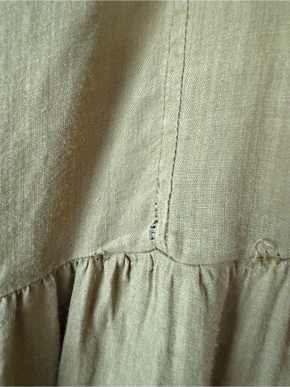 DOEN Avalon midi dress 100% ramie green Verbena color Medium - Picture 5 of 9